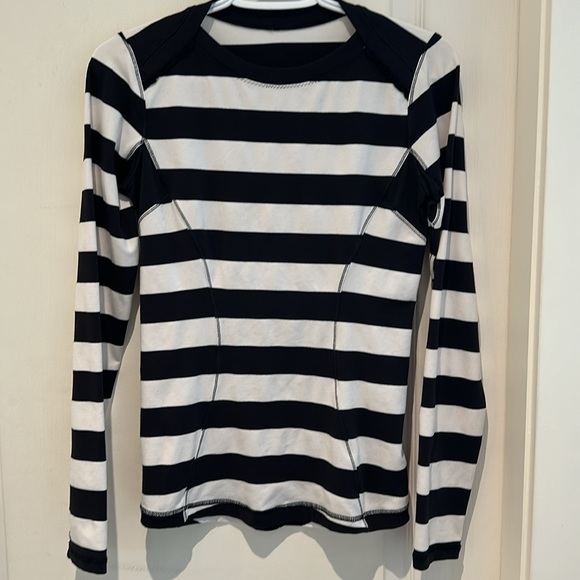 lululemon athletica Black and White Striped Top - Picture 2 of 7